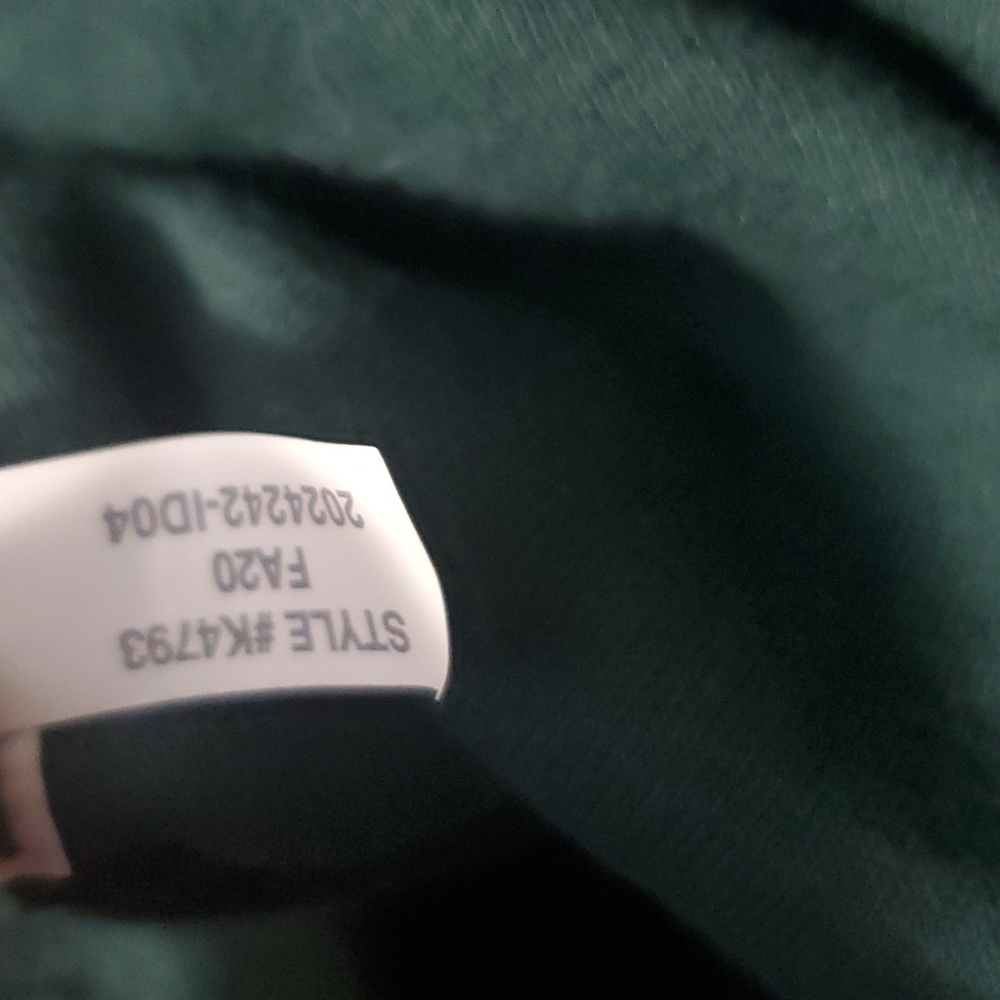 NWT MADEWELL TEXTURE&THREAD FULL SLEEVE DEEP GREEN V-NECK BLOUSE SIZE SMALL - Picture 9 of 9